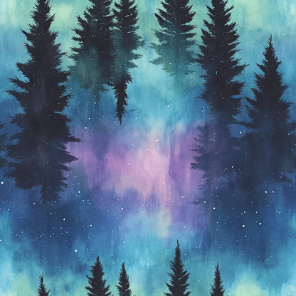 Aurora Pines Pattern 10 Minky Fabric