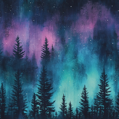 Aurora Pines Pattern 12 Minky Fabric