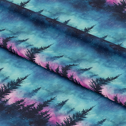 Northern Lights Forest Pattern 13 Quilting Cotton Fabric