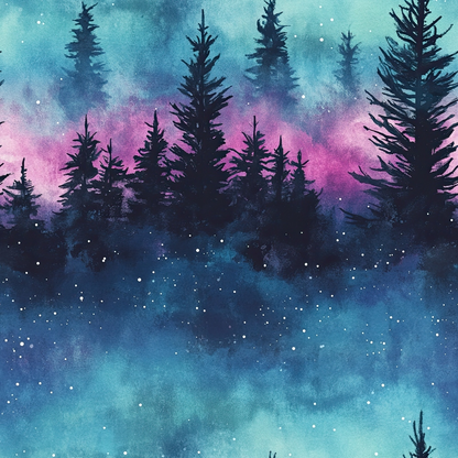 Aurora Pines Pattern 13 Minky Fabric