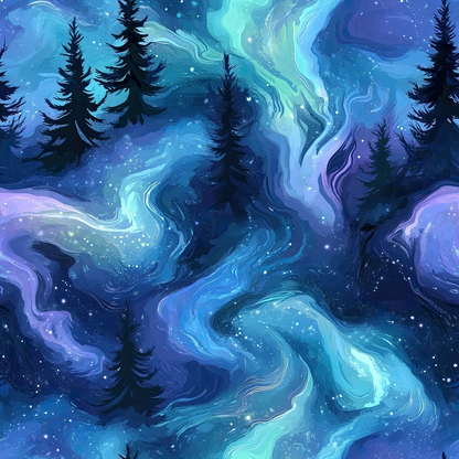 Aurora Pines Pattern 14 Minky Fabric