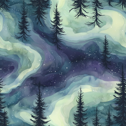 Aurora Pines Pattern 18 Minky Fabric