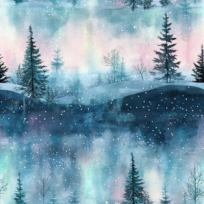 Aurora Pines Pattern 1 Minky Fabric