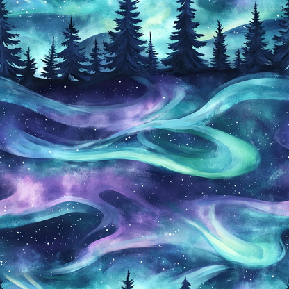 Aurora Pines Pattern 24 Minky Fabric