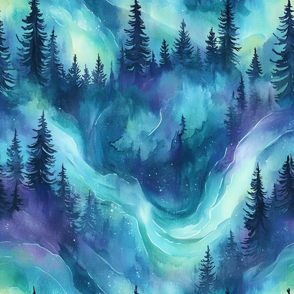 Aurora Pines Pattern 26 Minky Fabric