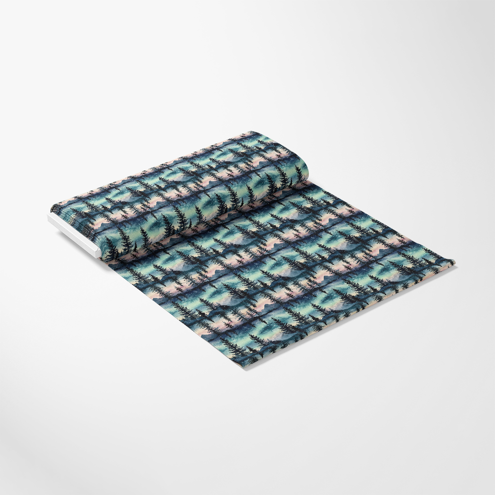 Northern Lights Forest Pattern 2 Quilting Cotton Fabric