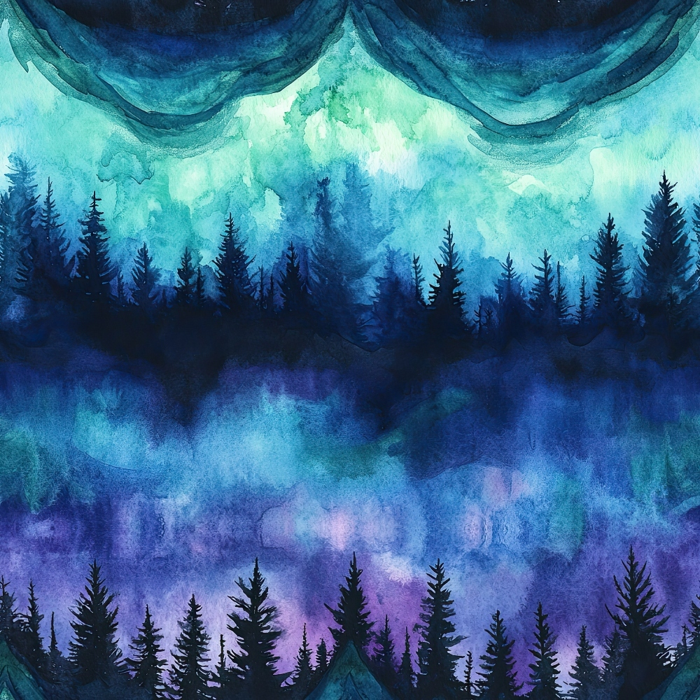 Aurora Pines Pattern 32 Minky Fabric
