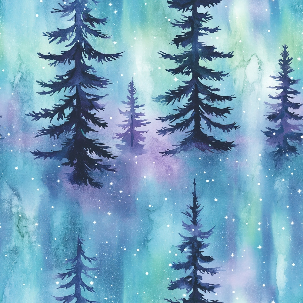Aurora Pines Pattern 3 Minky Fabric