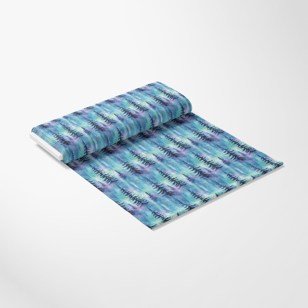 Northern Lights Forest Pattern 3 Quilting Cotton Fabric