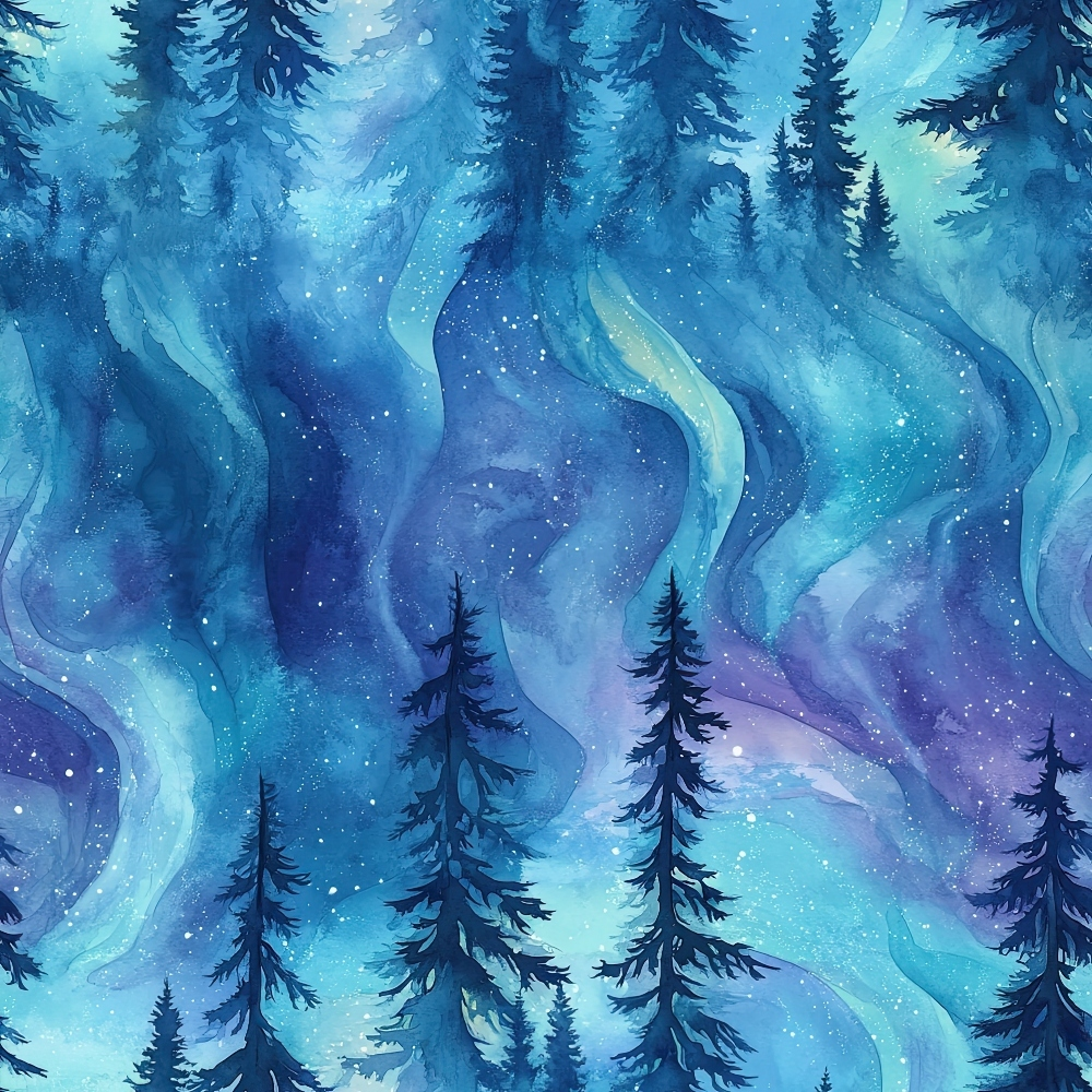 Aurora Pines Pattern 4 Minky Fabric