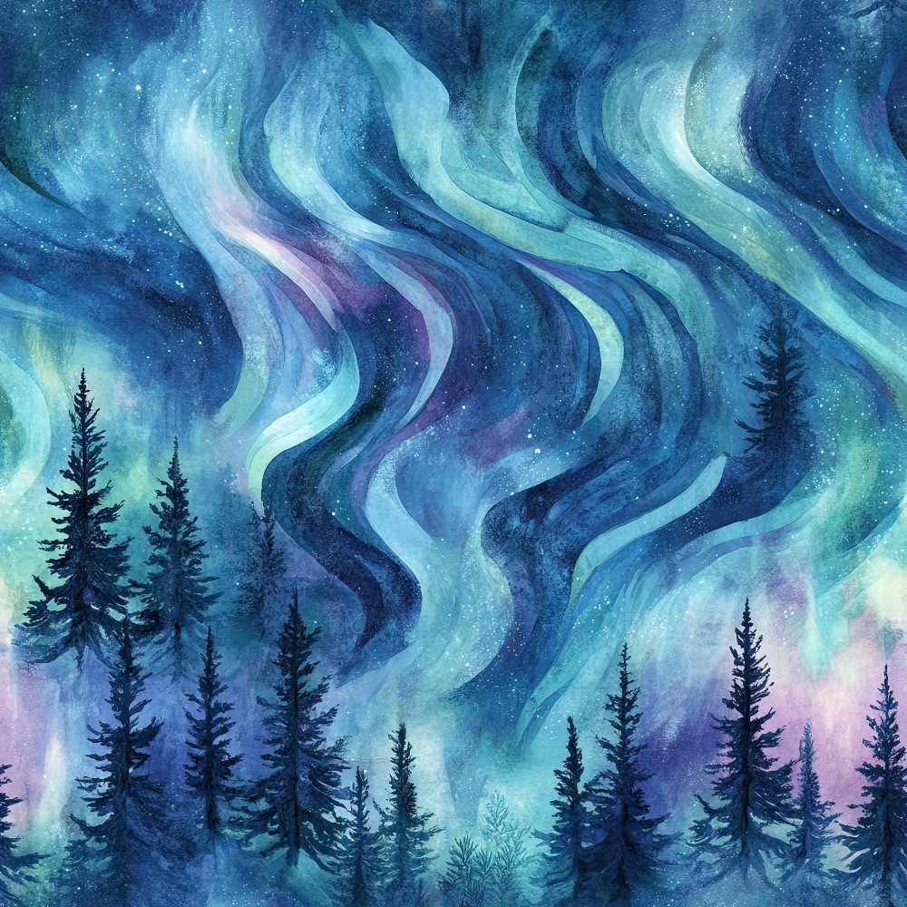 Aurora Pines Pattern 6 Minky Fabric