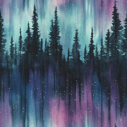 Aurora Pines Pattern 8 Minky Fabric