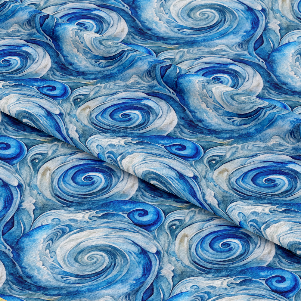Ocean Swirls Pattern 12 Quilting Cotton Fabric