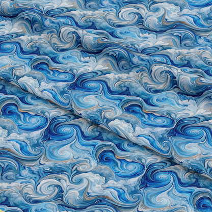 Ocean Swirls Pattern 7 Quilting Cotton Fabric