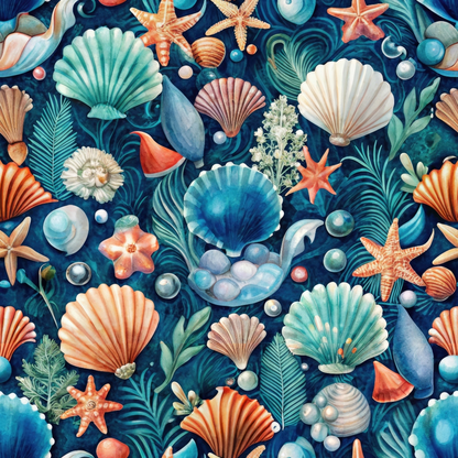 Tidal Treasures Pattern 12 Minky Fabric