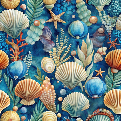 Tidal Treasures Pattern 1 Minky Fabric