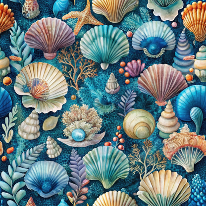 Tidal Treasures Pattern 2 Minky Fabric