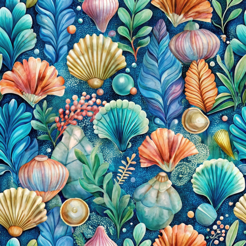 Tidal Treasures Pattern 4 Minky Fabric