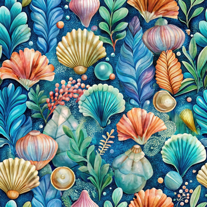 Tidal Treasures Pattern 4 Minky Fabric
