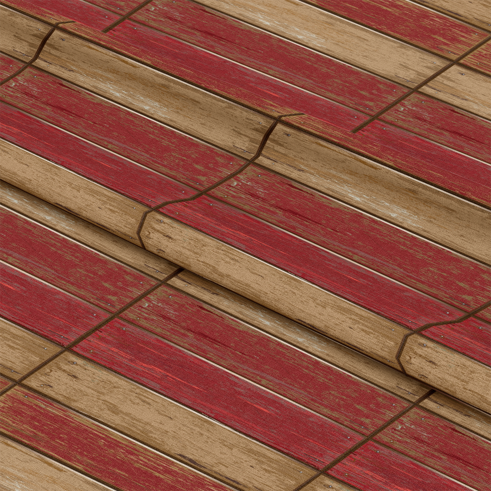 Old Barn Red Color Wooden Texture Quilting Cotton Fabric