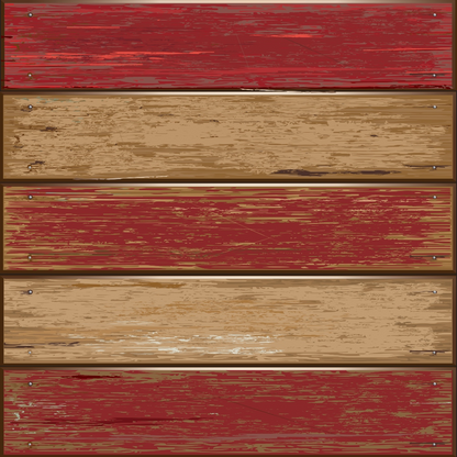 Old Barn Red Color Wooden Texture Minky Fabric