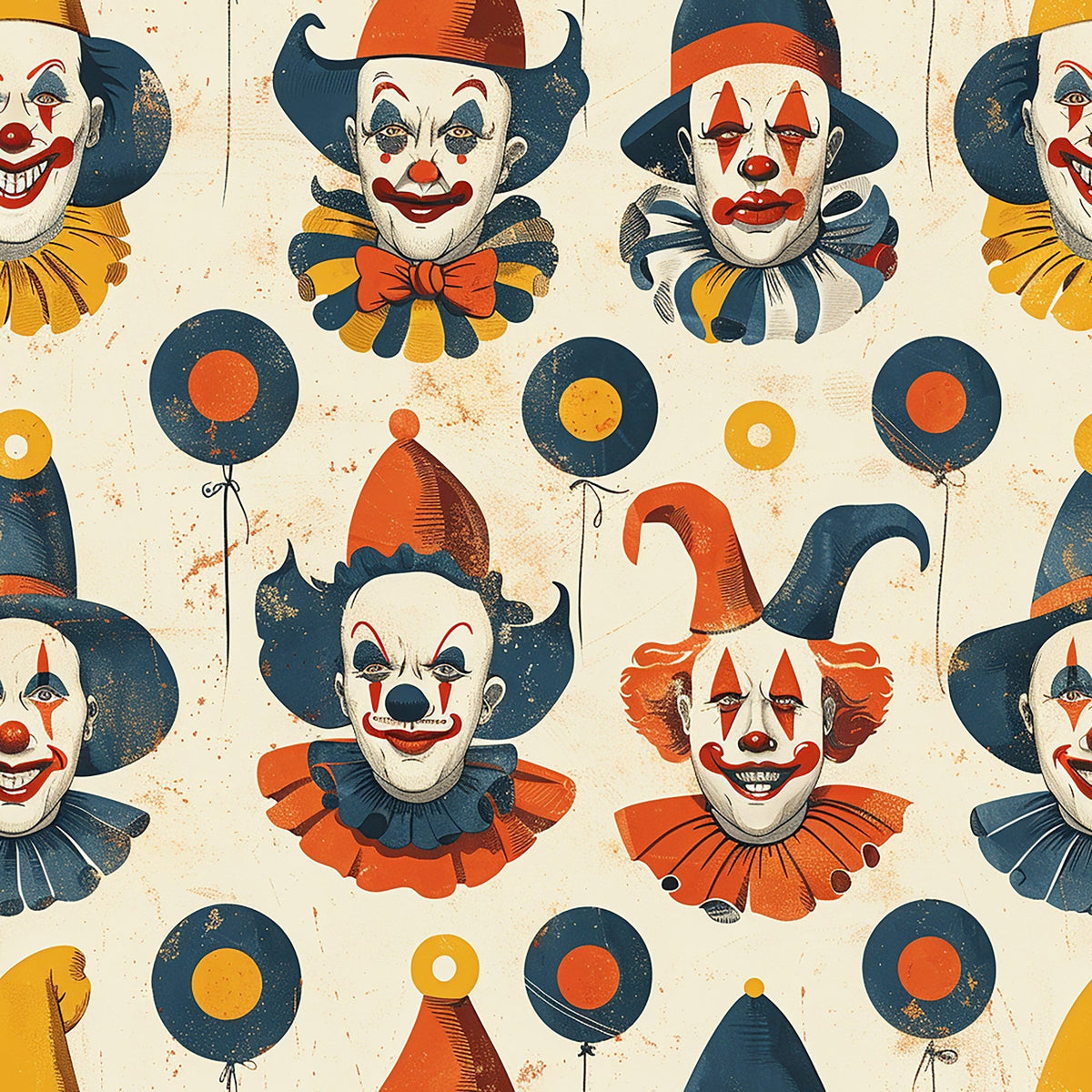 Big Top Jesters Pattern 10 Minky Fabric
