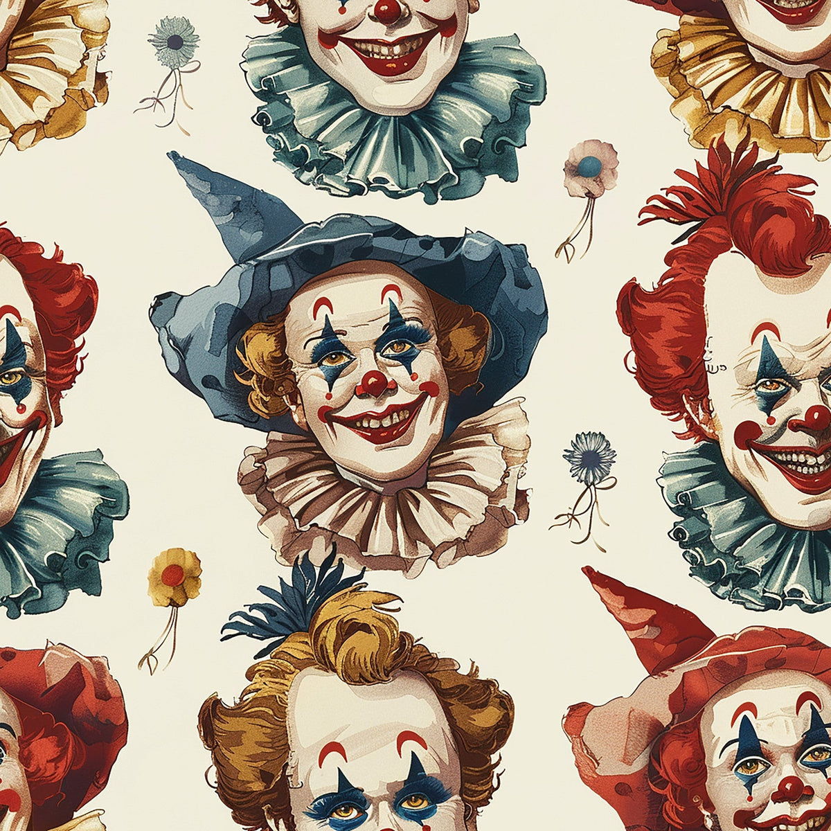 Big Top Jesters Pattern 1 Minky Fabric