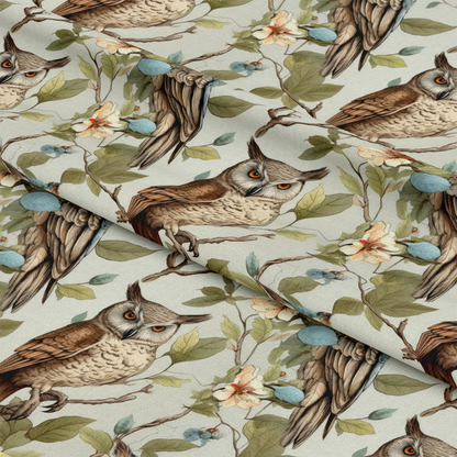Owl Ephemera Pattern 11 Quilting Cotton Fabric