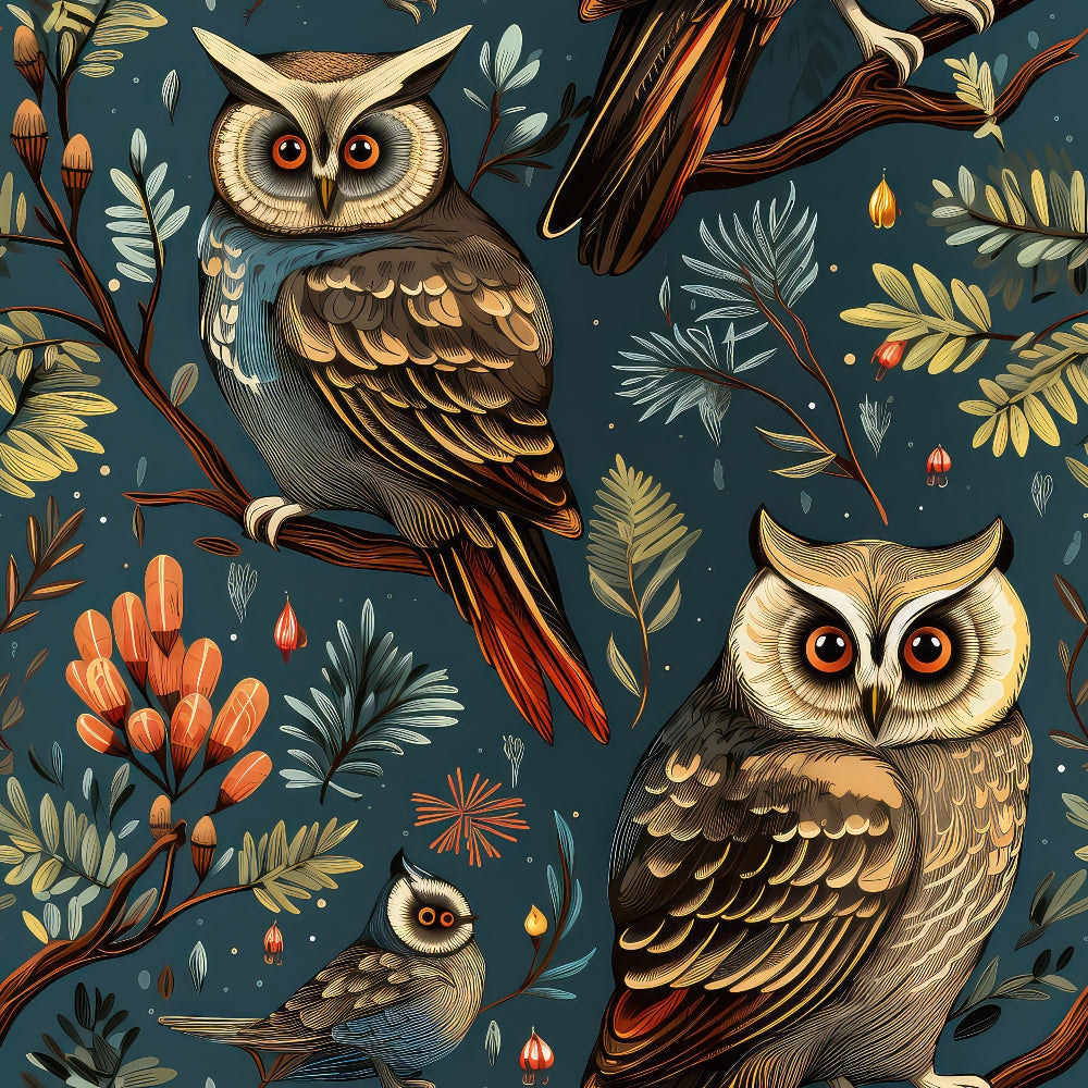 Woodland Watchers Pattern 9 Minky Fabric