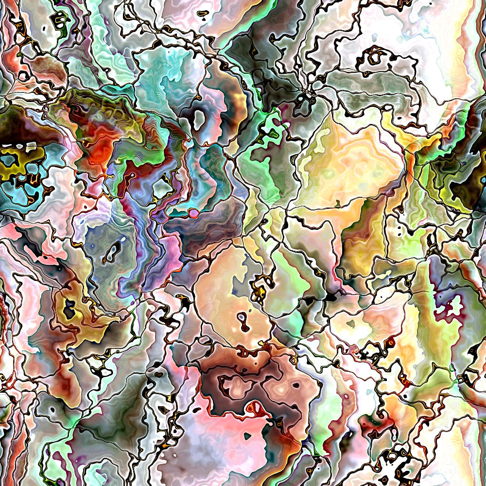 Marbled Opal Pattern 14 Minky Fabric