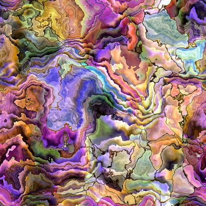 Marbled Opal Pattern 1 Minky Fabric