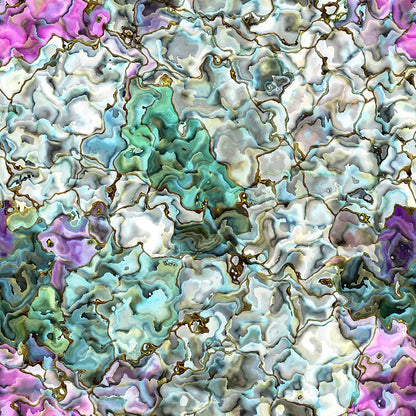 Marbled Opal Pattern 3 Minky Fabric