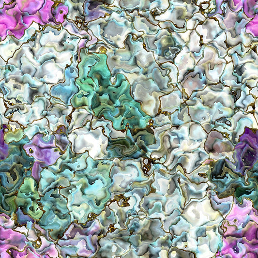 Marbled Opal Pattern 3 Minky Fabric