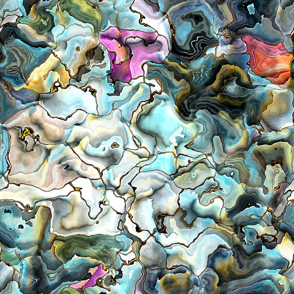 Marbled Opal Pattern 4 Minky Fabric