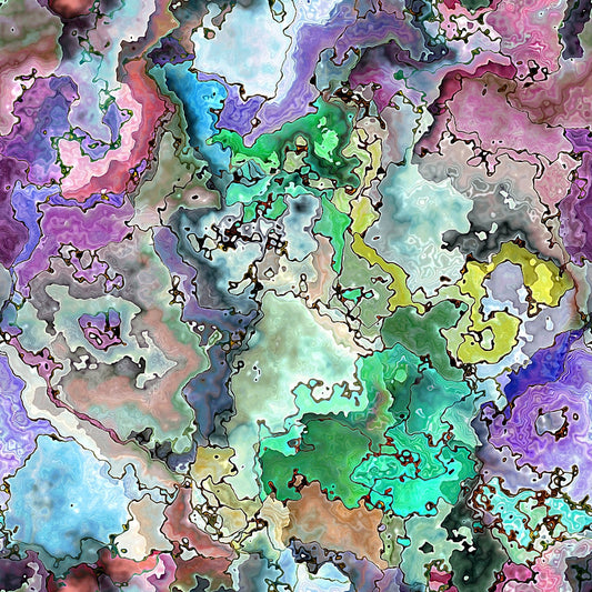 Marbled Opal Pattern 6 Minky Fabric