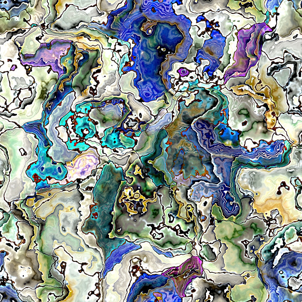 Marbled Opal Pattern 8 Minky Fabric
