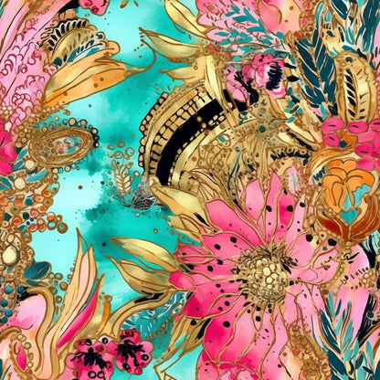 Gilded Menagerie Pattern 15 Minky Fabric