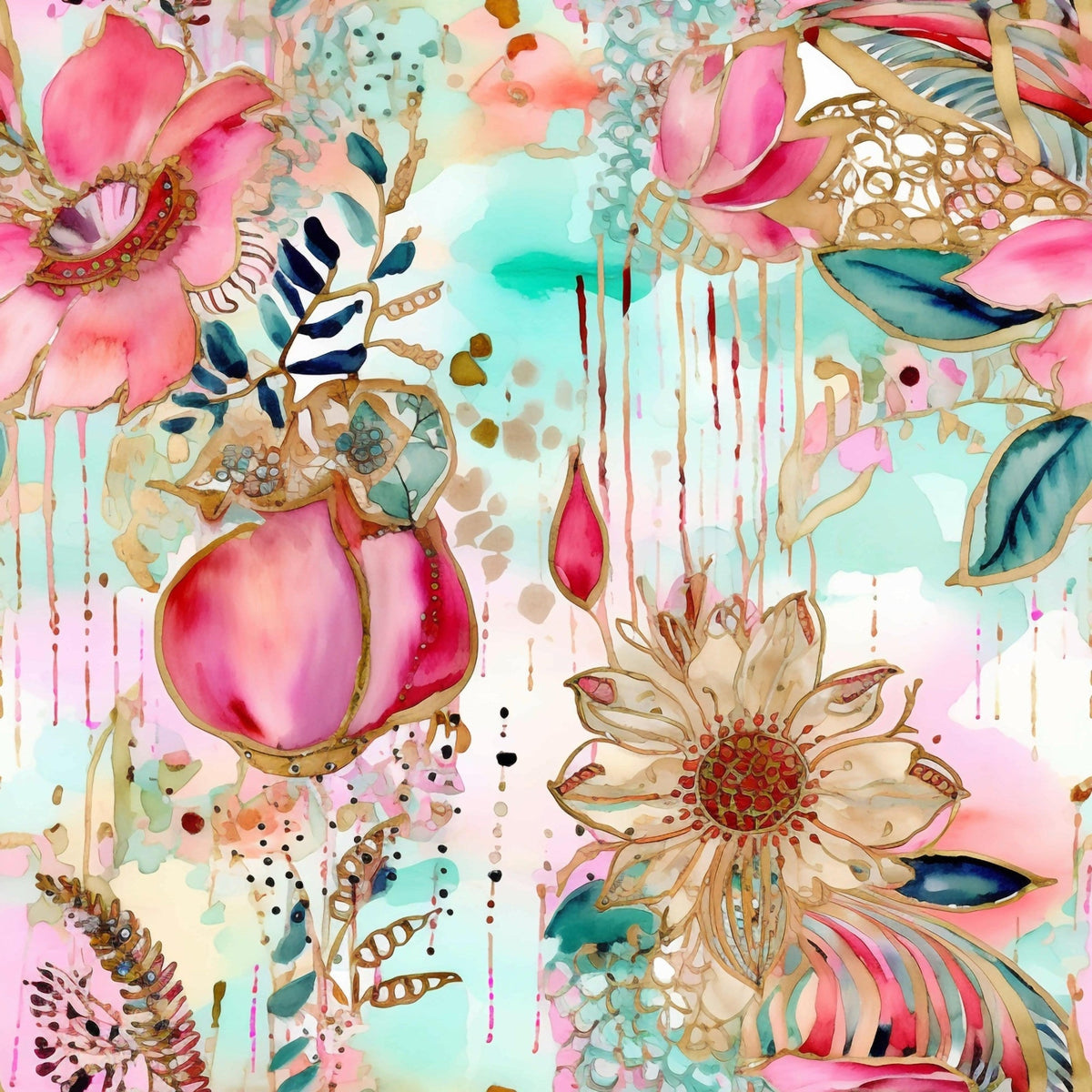 Gilded Menagerie Pattern 1 Minky Fabric