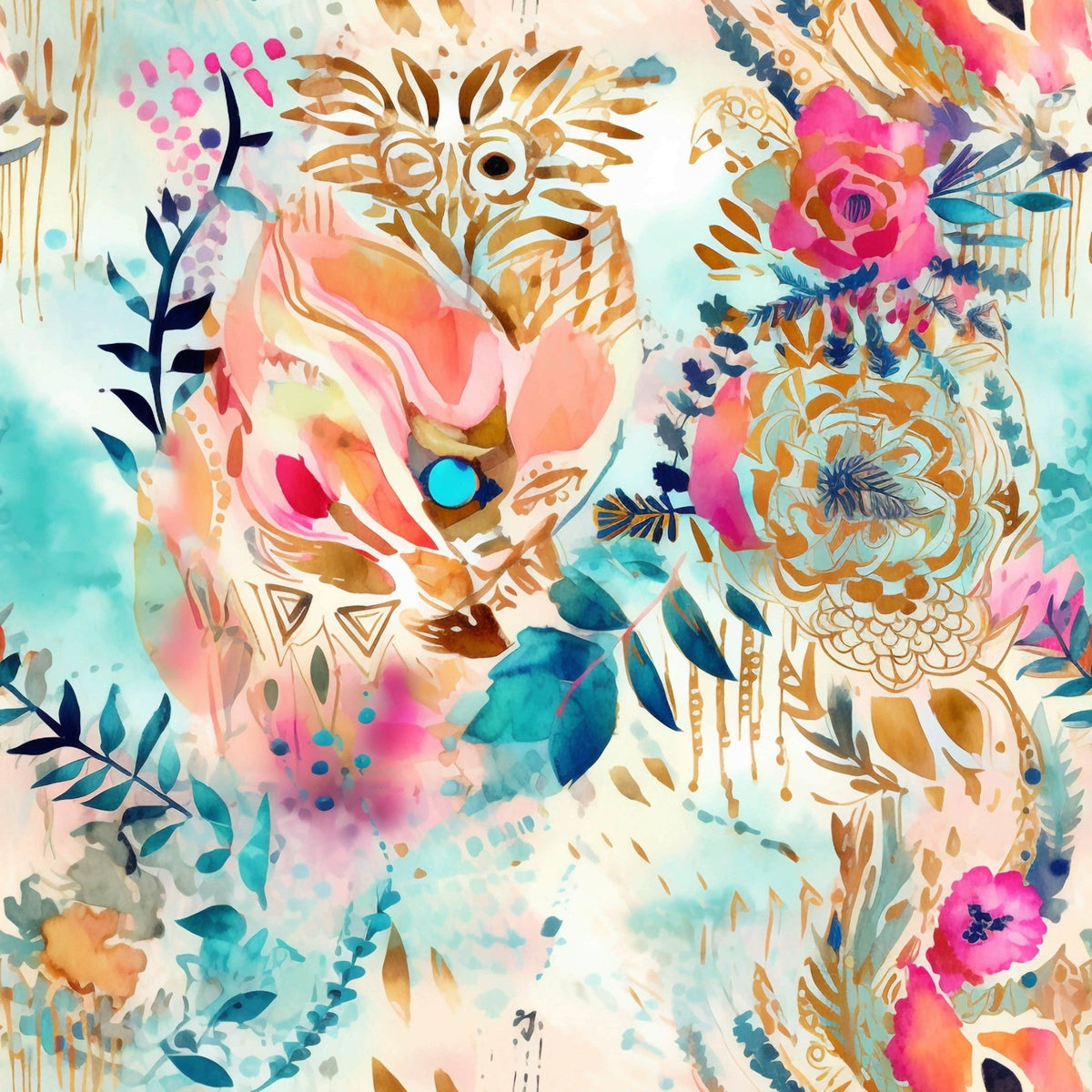 Gilded Menagerie Pattern 20 Minky Fabric