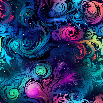 Nebula Swirls Pattern 10 Minky Fabric