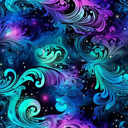 Nebula Swirls Pattern 12 Minky Fabric