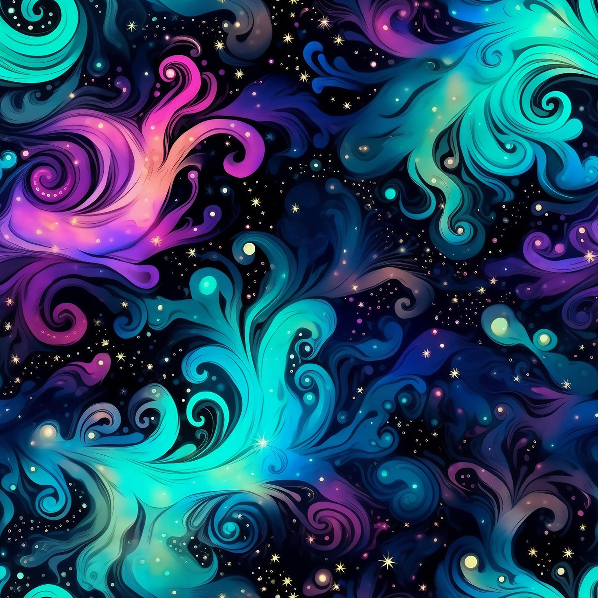 Nebula Swirls Pattern 16 Minky Fabric