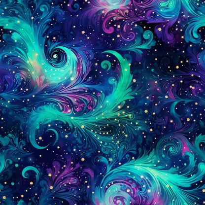 Nebula Swirls Pattern 18 Minky Fabric