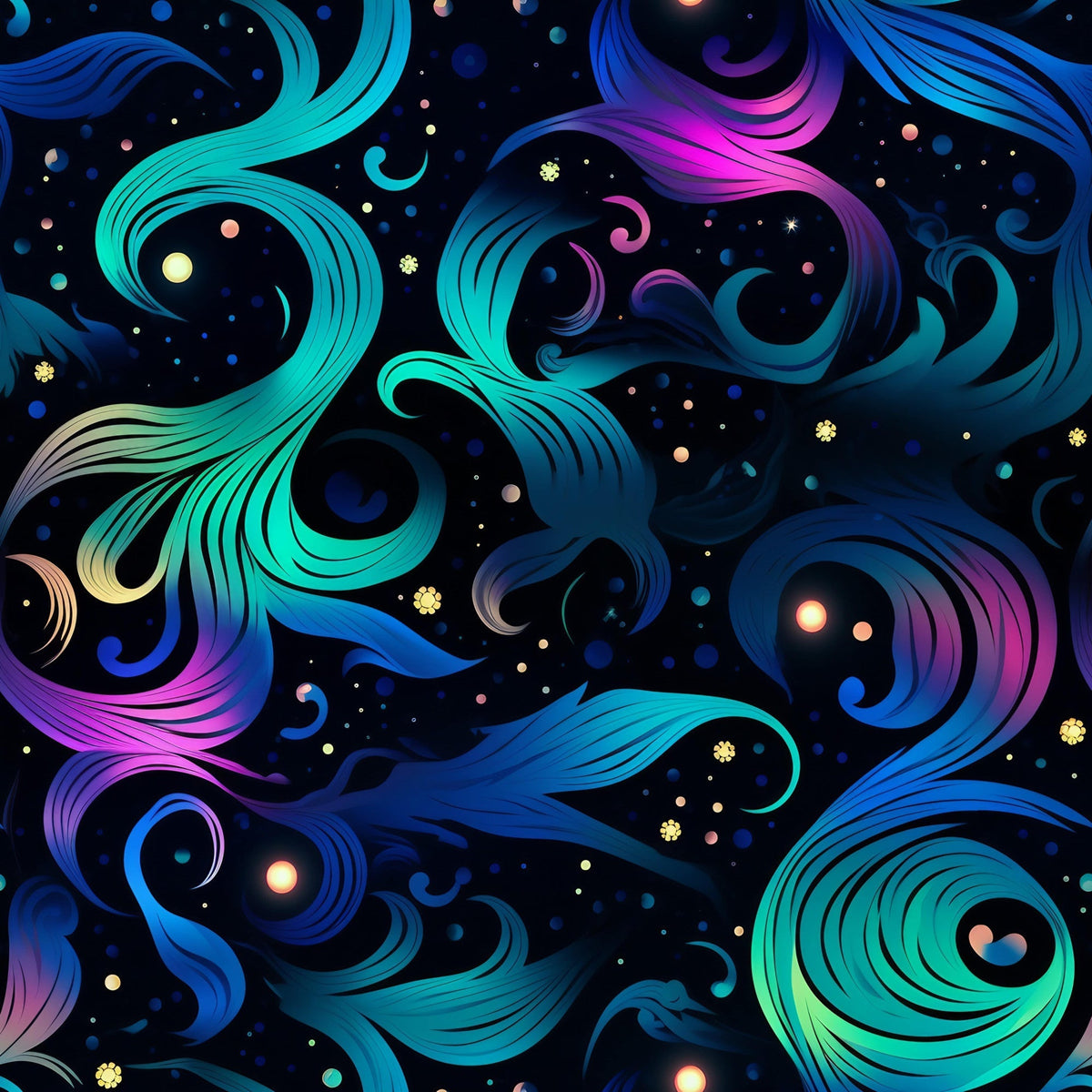 Nebula Swirls Pattern 6 Minky Fabric