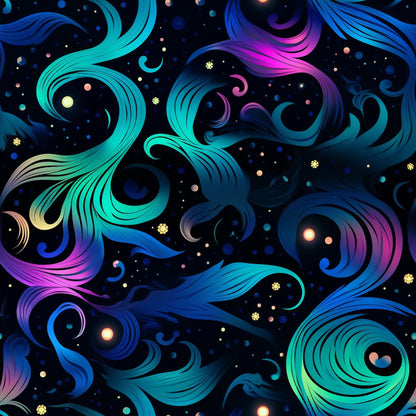 Nebula Swirls Pattern 6 Minky Fabric