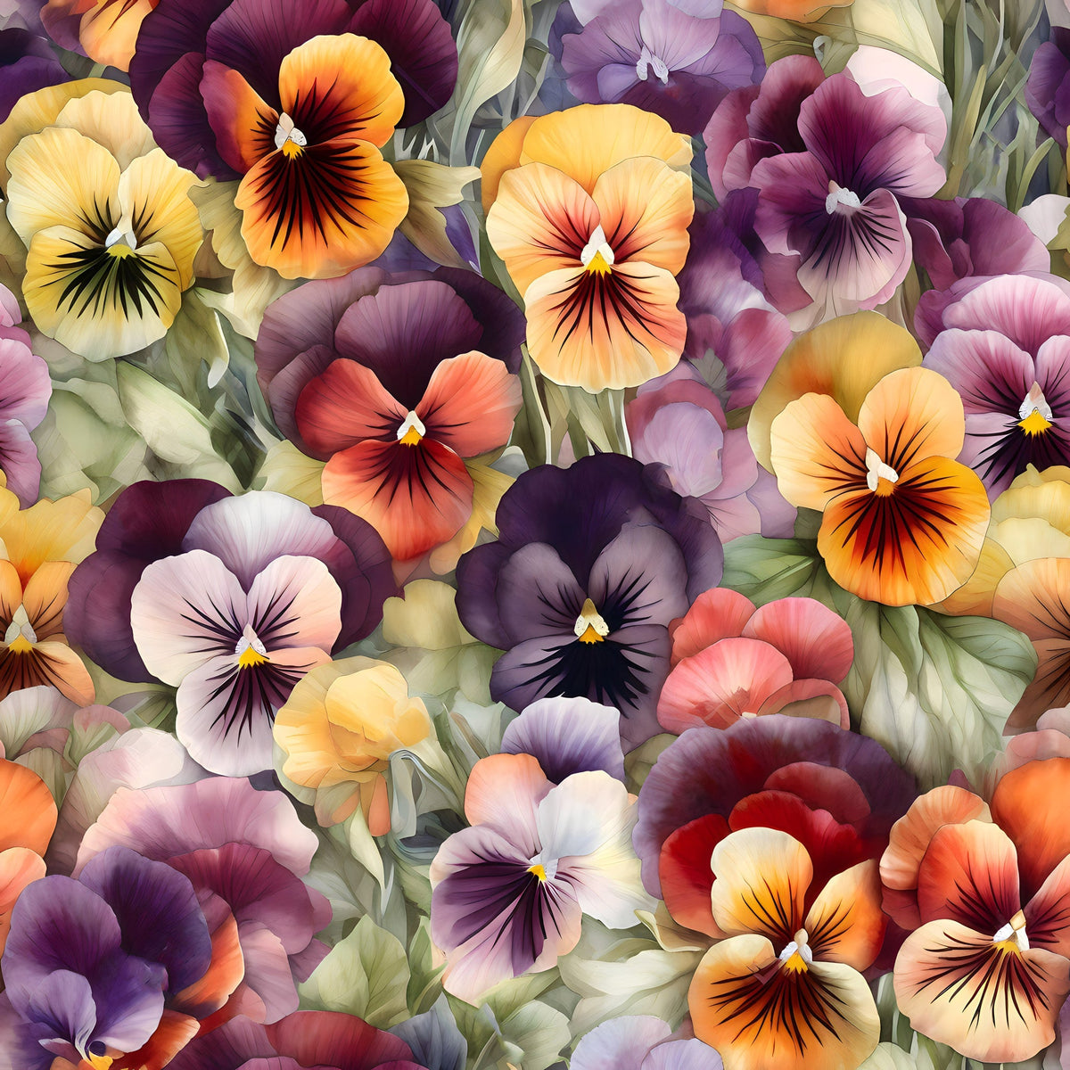 Velvet Violas Pattern 10 Minky Fabric