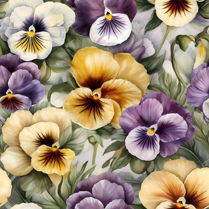 Velvet Violas Pattern 11 Minky Fabric