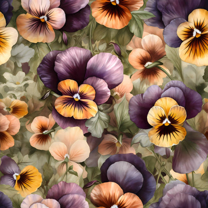 Velvet Violas Pattern 12 Minky Fabric