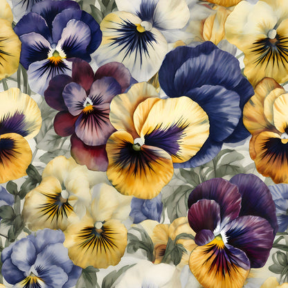 Velvet Violas Pattern 2 Minky Fabric