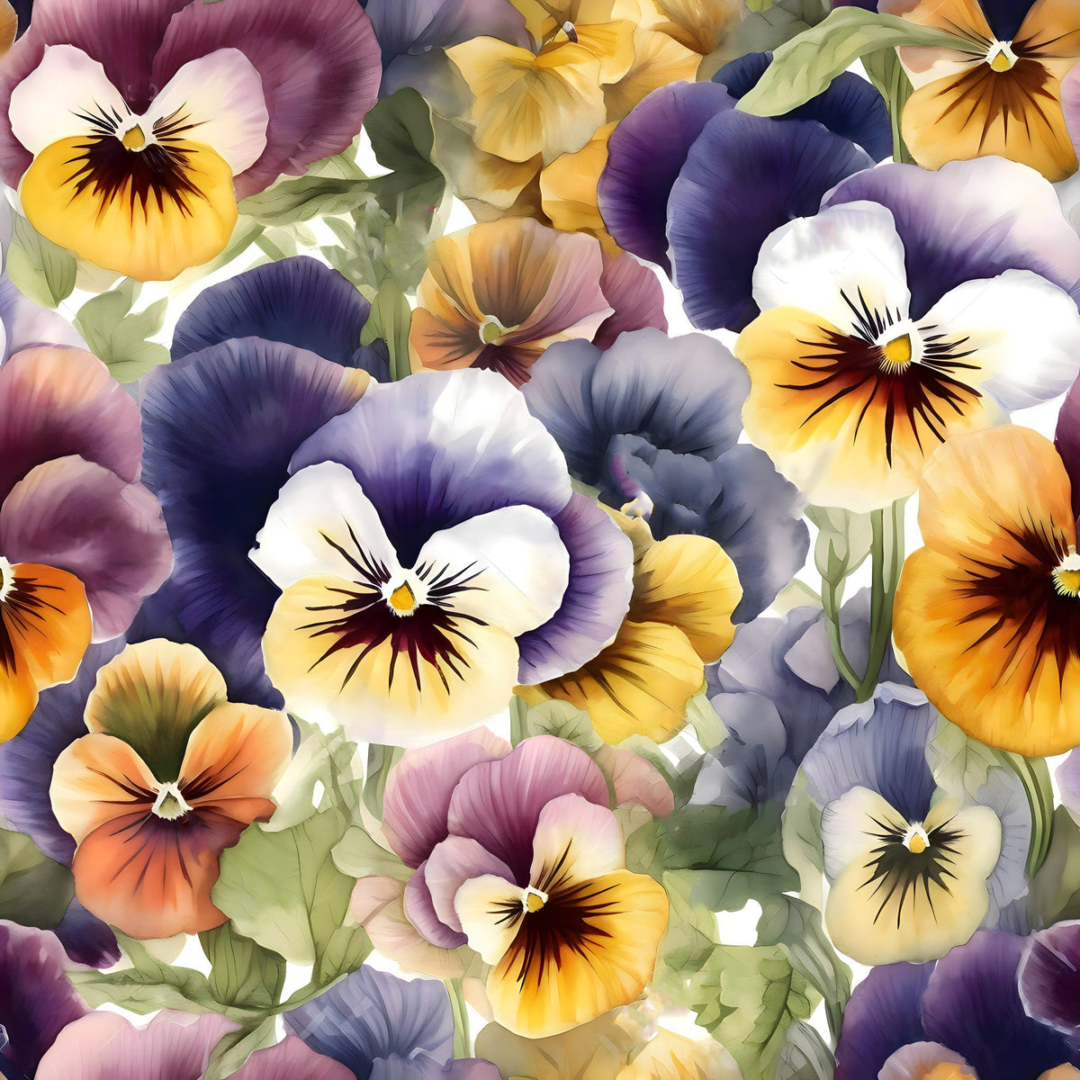 Velvet Violas Pattern 4 Minky Fabric